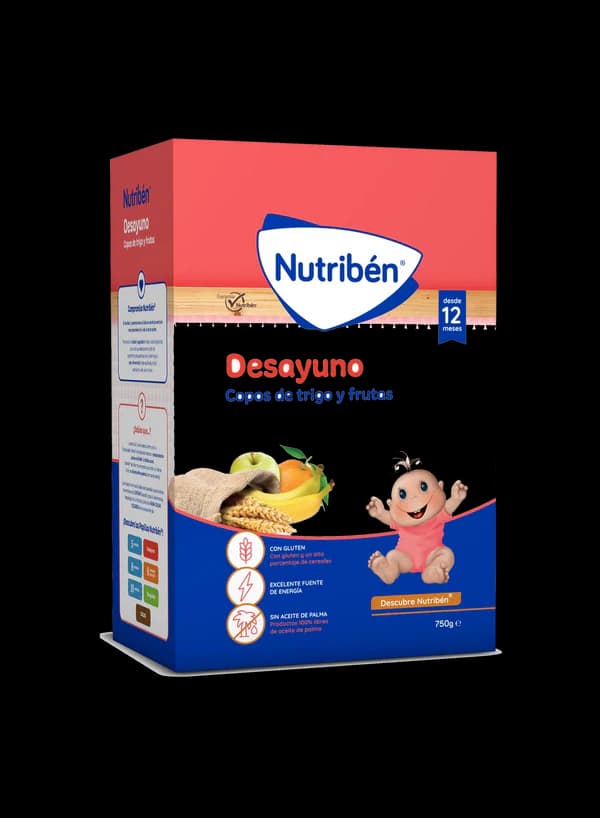 Nutriben Desayuno Copos Trigo y Frutas 750g