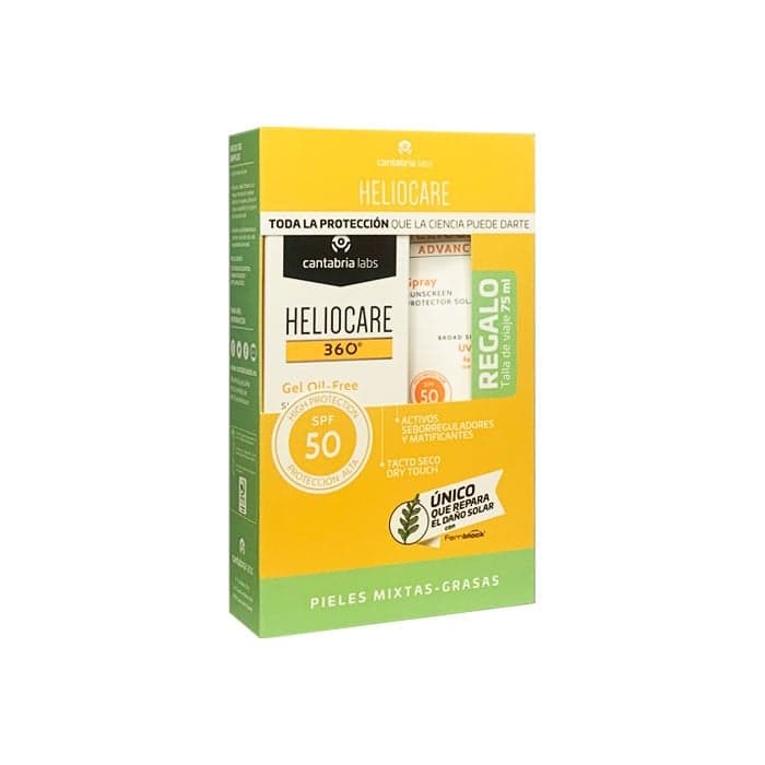Heliocare Pack 360 Water Gel FPS 50 50ml + Advanced Spray FPS50 75ml