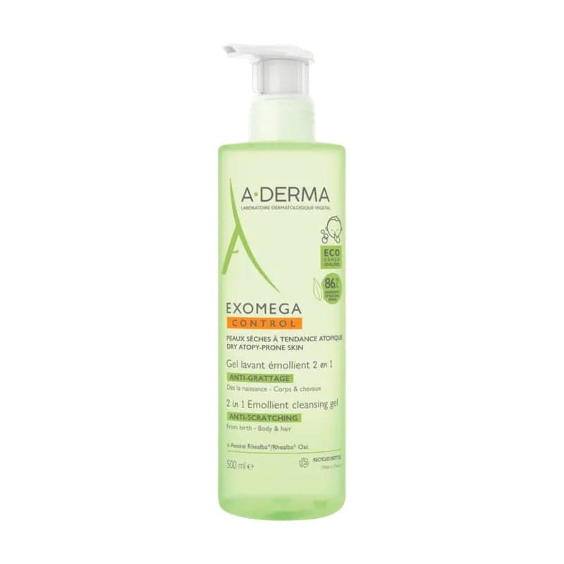 A-Derma Exomega Control Gel Limpiador 500 ml